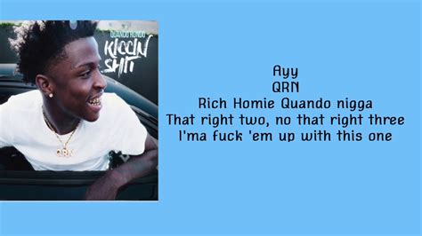 Kiccin Shit lyrics [Quando Rondo]