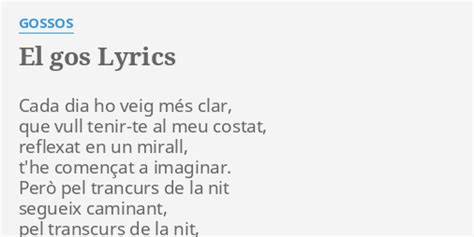 La Carta lyrics [Gossos]