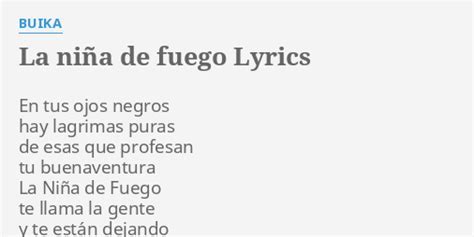 La Niña de Fuego lyrics [Buika]