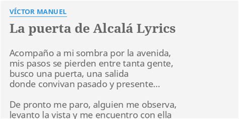 La Puerta de Alcalá lyrics [Anahí]