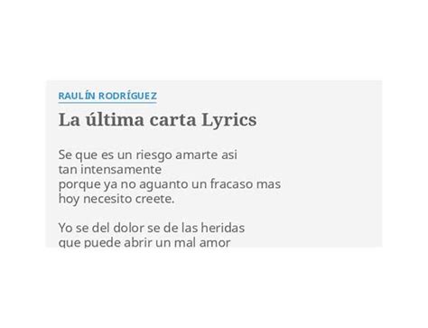 La Ultima Carta lyrics [Furby]