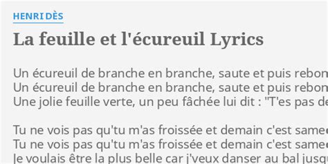 La feuille et l'écureuil lyrics [Henri Dès]