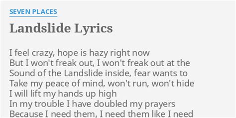 Landslide lyrics [Seven Places]