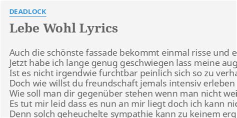 Lebe Wohl lyrics [Deadlock]