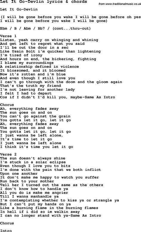 Let It Go lyrics [Devlin]