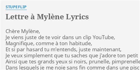 Lettre à Mylène lyrics [Stupeflip]
