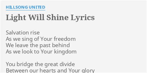 Light Will Shine lyrics [Hillsong UNITED]