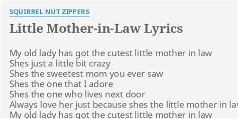 Little Mother-in-Law lyrics [Squirrel Nut Zippers]