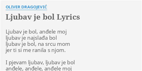 Ljubav Je Bol lyrics [Vaske]