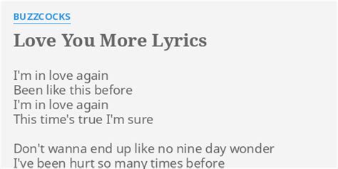 Love You More lyrics [Buzzcocks]