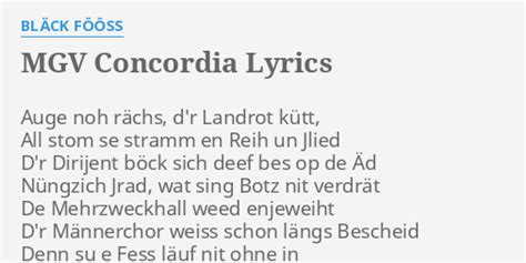 MGV Concordia lyrics [Bläck Fööss]