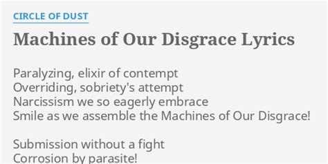 Machines of Our Disgrace [DJ Hidden Remix] lyrics [Circle of Dust]