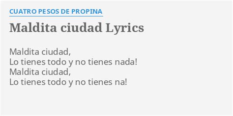 Maldita ciudad lyrics [Albert Pla]