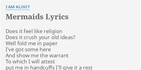 Mermaids lyrics [I Am Kloot]