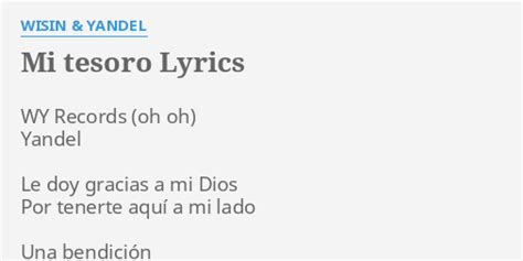 Mi Tesoro lyrics [Wisin & Yandel]