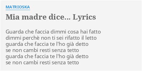 Mia Madre Dice... lyrics [Matrioska]