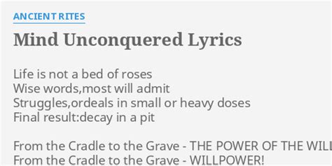 Mind Unconquered lyrics [Ancient Rites]