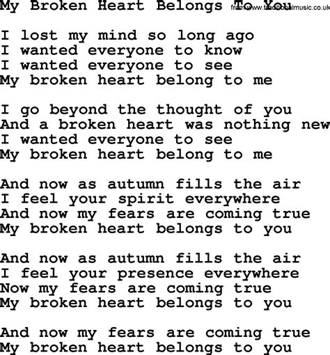 My Broken Heart /3 lyrics [AOL]