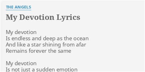 My Devotion lyrics [Nat Brennan]