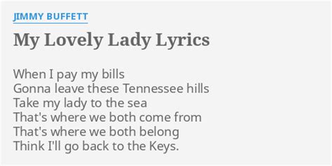My Lovely Lady lyrics [Jimmy Buffett]