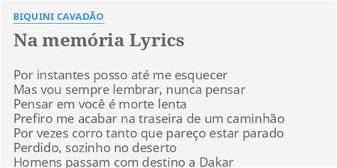 Na Memória lyrics [Biquini Cavadão]