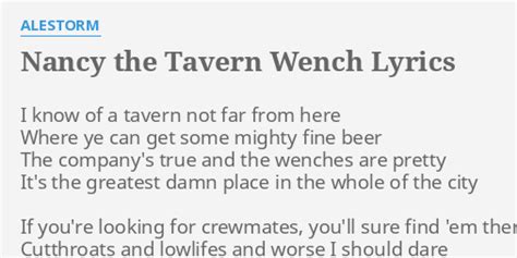 Nancy the Tavern Wench lyrics [Alestorm]