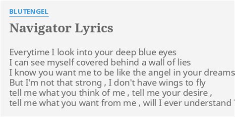 Navigator lyrics [Blutengel]