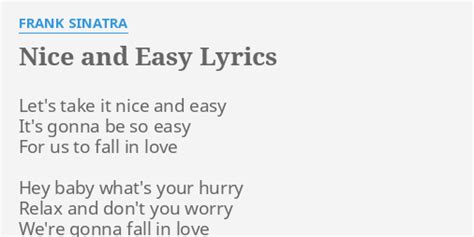 Nice and Easy lyrics [Curve]