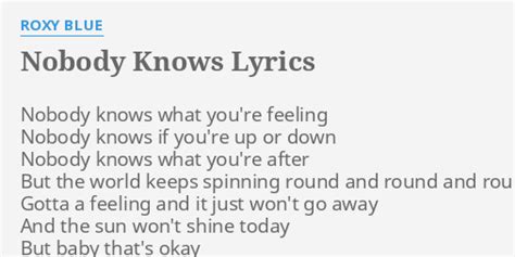 Nobody Knows lyrics [Harris Hope]