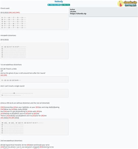 Nobody lyrics [Silver Sun]