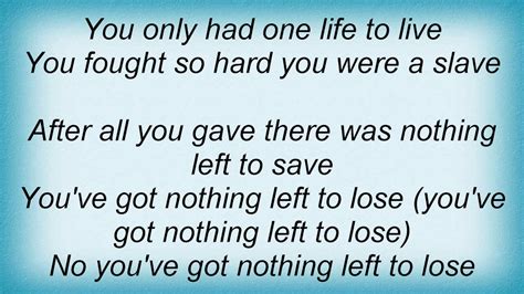 Nothing Left to Lose lyrics [Bodh'aktan]