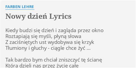 Nowy Dzień lyrics [Mark Wolf, J.Kossak]