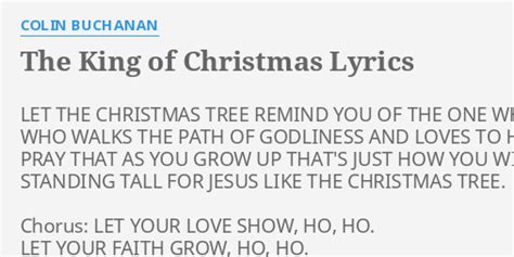 O Christmas Bush lyrics [Colin Buchanan]