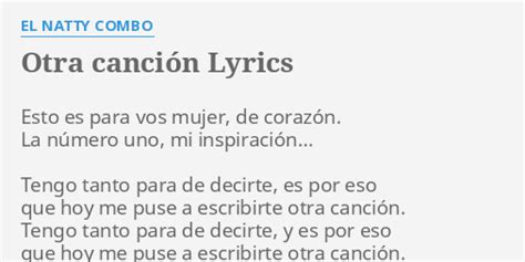 Otra canción lyrics [El Natty Combo]