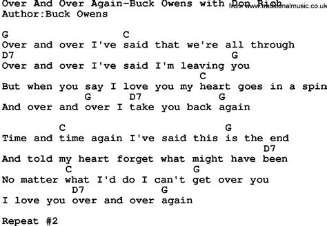 Over and Over Again lyrics [Buck Owens]