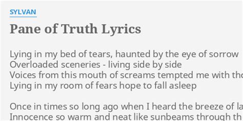 Pane of Truth lyrics [Sylvan]