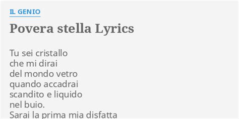 Povera Stella lyrics [Il Genio]
