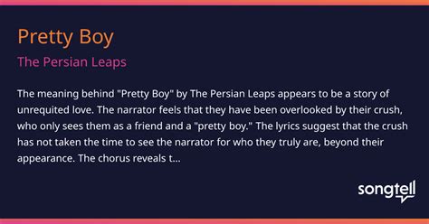 Pretty Boy lyrics [The Persian Leaps]