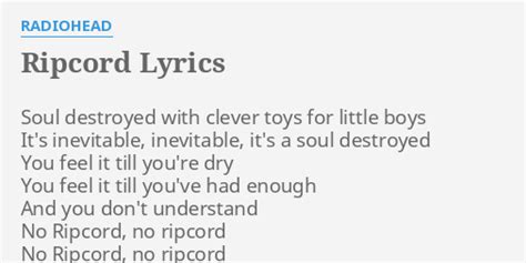 RIPCORD lyrics [Killplurbs]