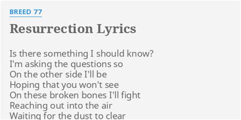 Resurrection lyrics [Breed 77]