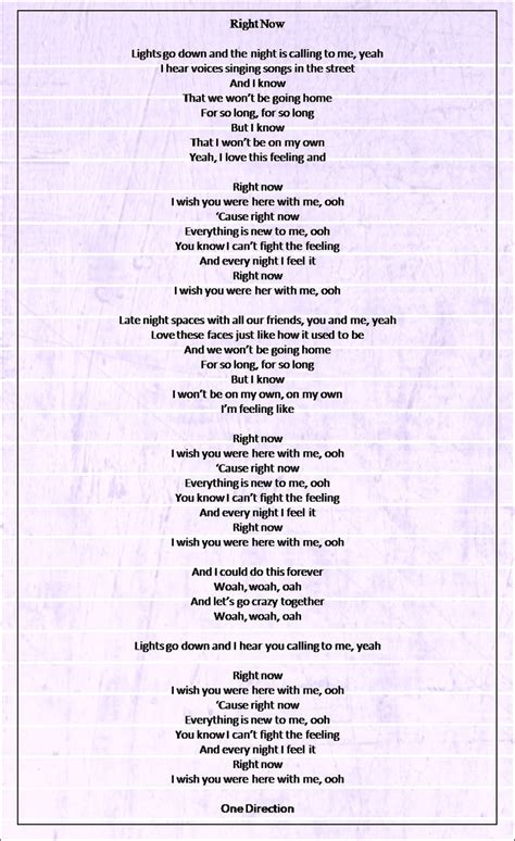 Right Now lyrics [RXTRX911]