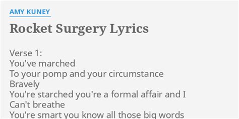 Rocket Surgery lyrics [Cicadahead]