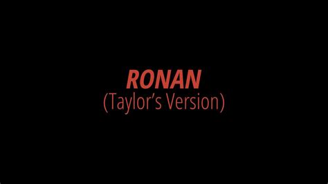 Ronan (Taylor's Version) lyrics [Taylor Swift]