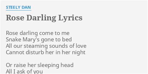 Rose Darling lyrics [Steely Dan]