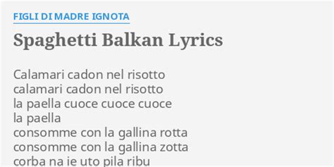 Rumba Del Capitano lyrics [Figli Di Madre Ignota]