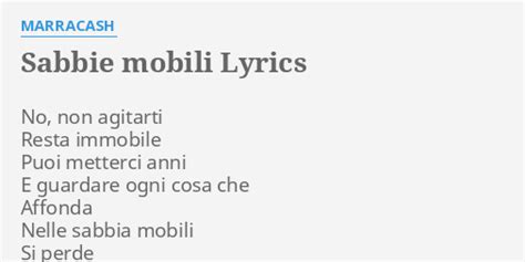Sabbie Mobili lyrics [Mara Sattei]