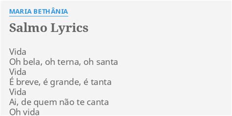Salmo lyrics [Maria Bethânia]
