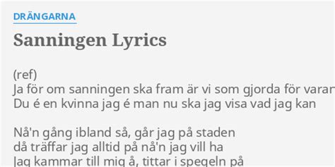 Sanningen lyrics [Organismen]