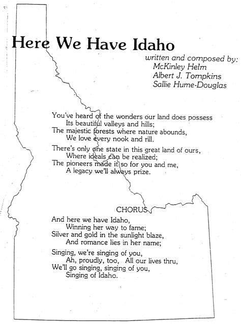 Save lyrics [Idaho]