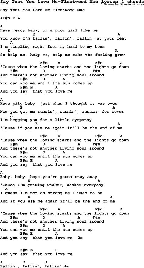 Say That You Love Me lyrics [Sweetheart]